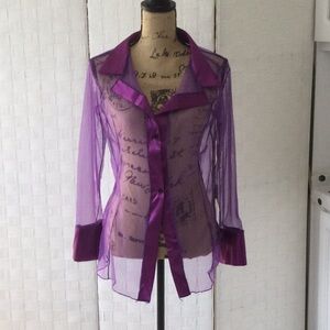 Purple Sheer Women's Top  #563